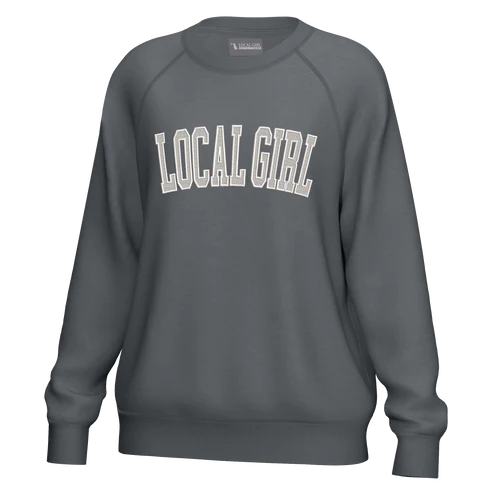 Local Girl Outfitters Ladies "Local Girl" Cotton Crew Neck - Graphite - L5130001GPH