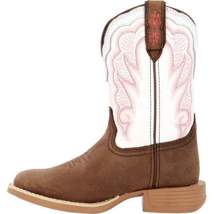 Durango Kids Brown and White Western Boots DBT0242C DBT0242Y