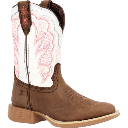 Durango Kids Brown and White Western Boots DBT0242C DBT0242Y