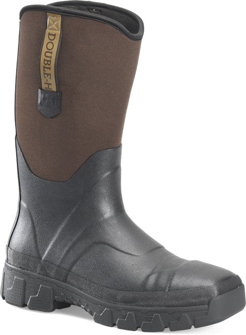 Double H Men's Albin 13" Wide ST Rubber Work Boot - Brown - DH2106