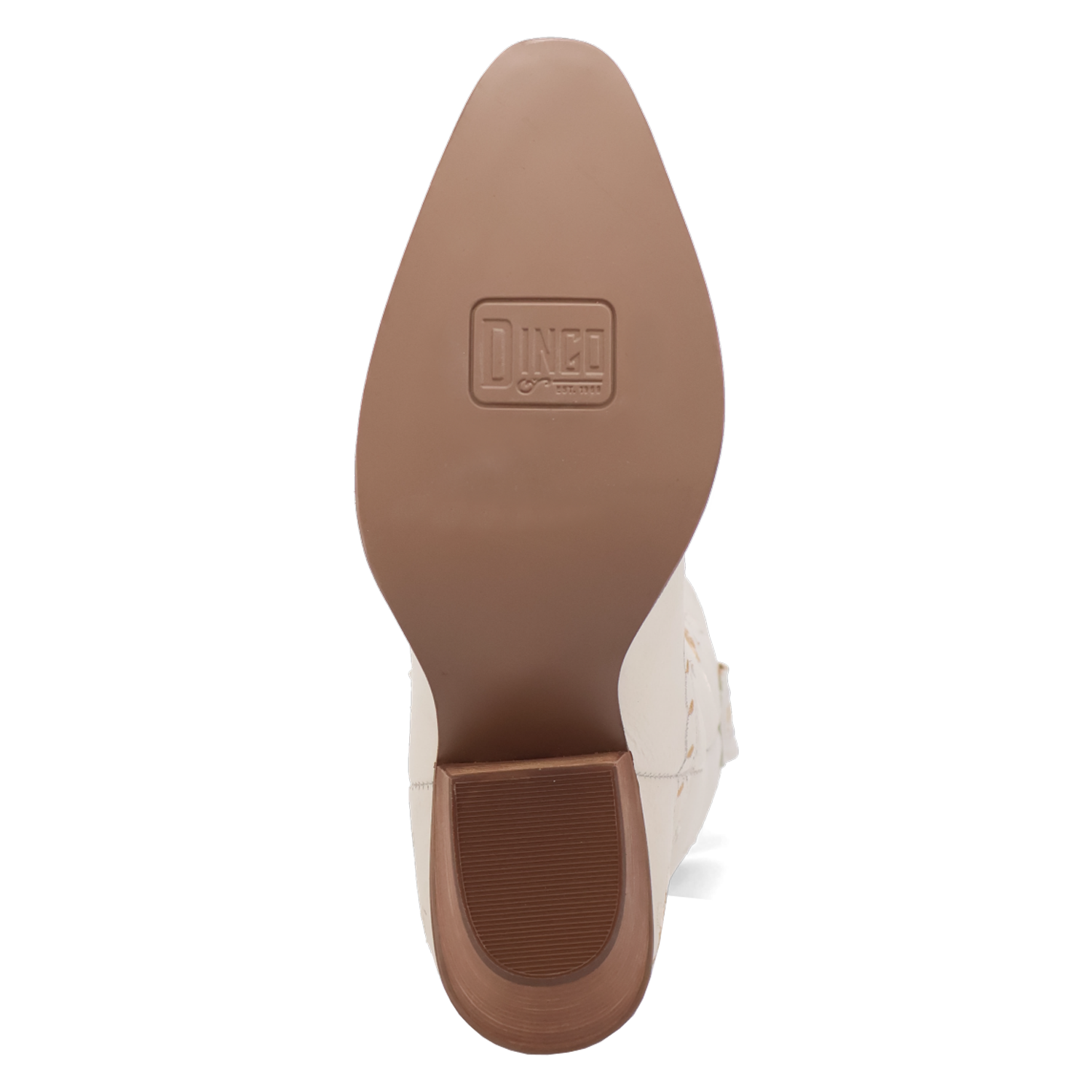 Dingo Ladies White Full Bloom Leather Boot-DI939