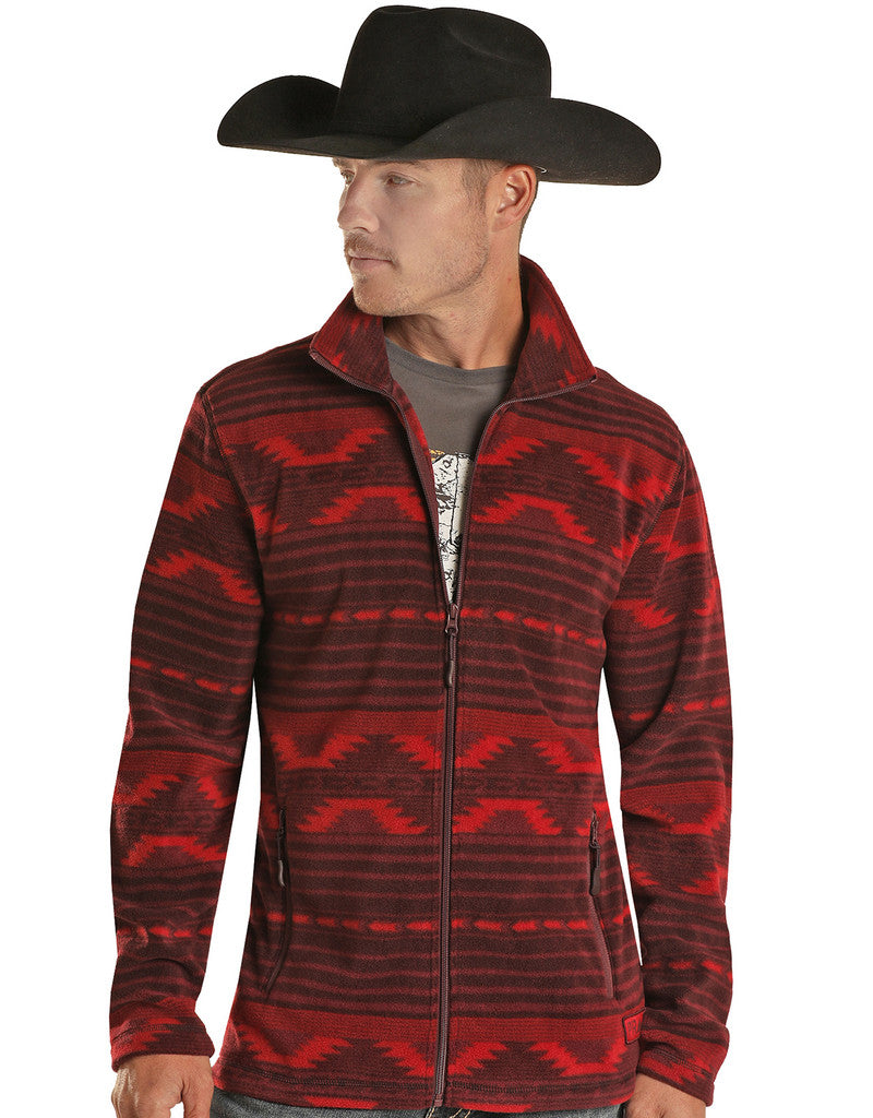 POWDER RIVER OUTFITTERS Men's Aztec Fleece Jacket DM92C01826