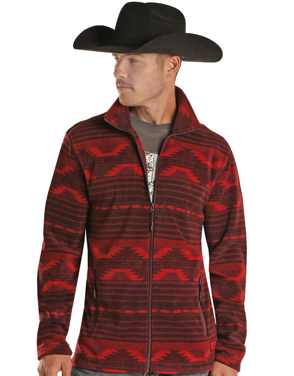 POWDER RIVER OUTFITTERS Men's Aztec Fleece Jacket DM92C01826