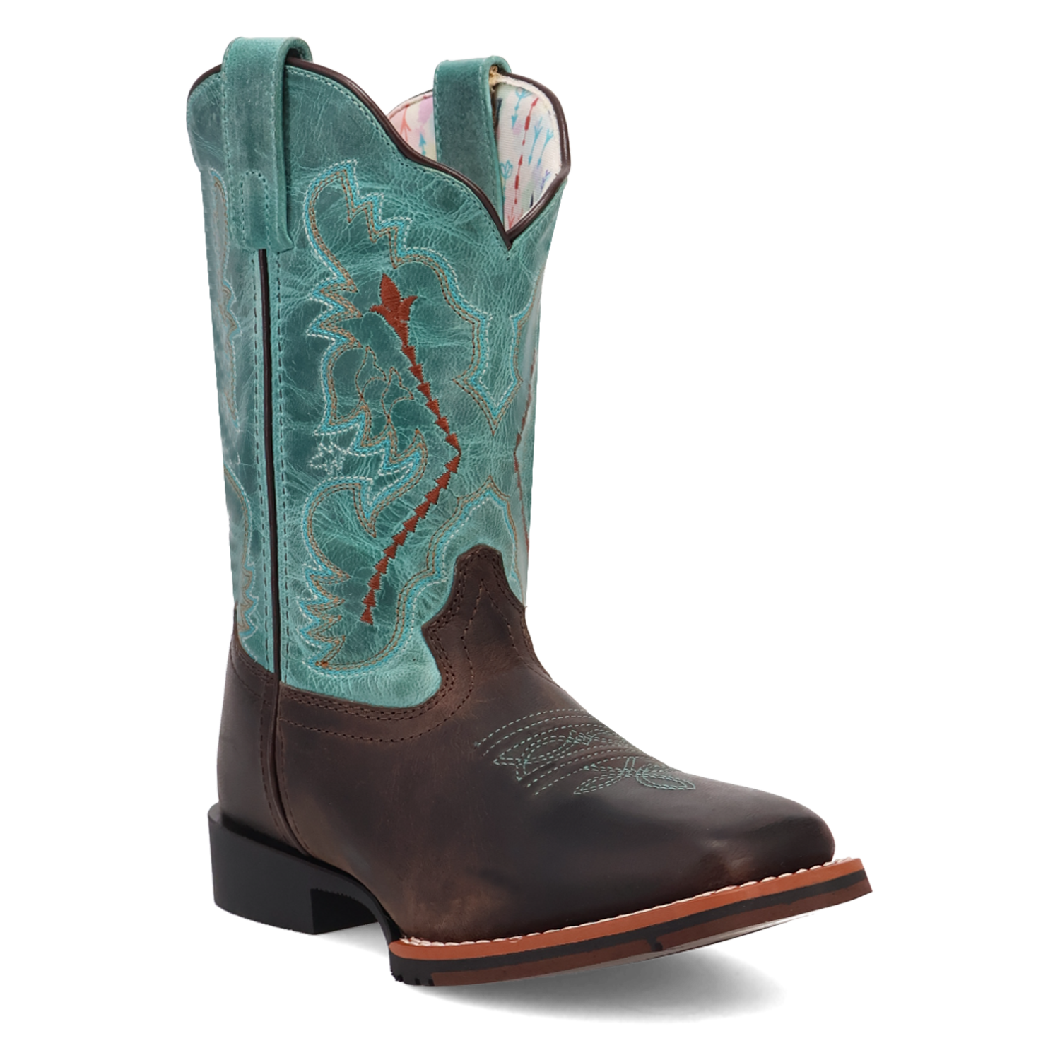Dan Post Kids Salina Leather Boot - Brown/Turqouise - DPC4002/DPC5002