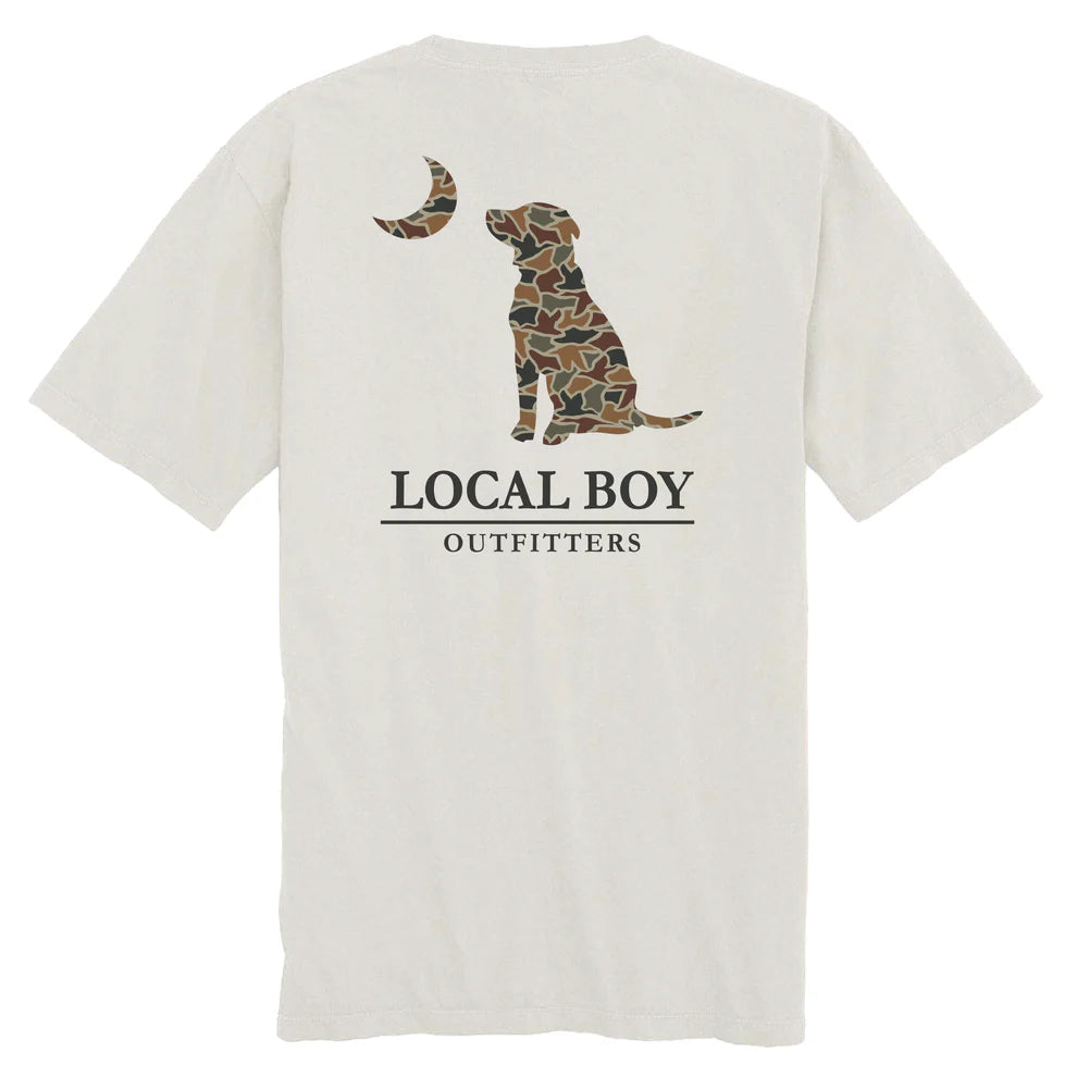 Local Boy Outfitters Duck Camo Dog & Moon Tee - Silver - L1000624-SIL