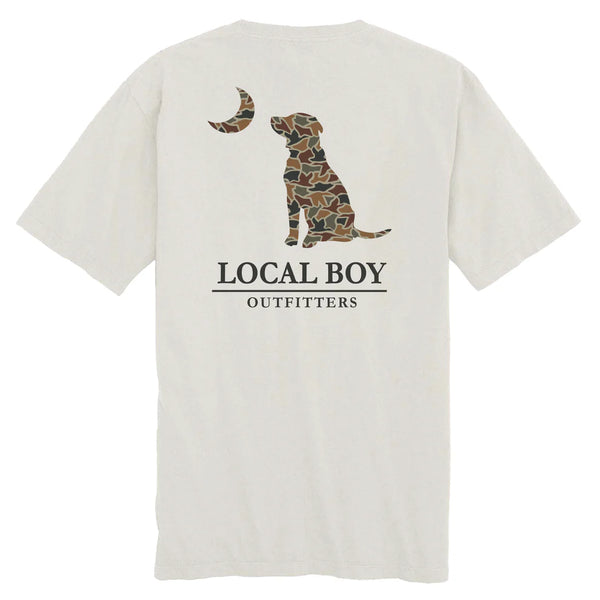 Local Boy Outfitters Duck Camo Dog & Moon Tee - Silver - L1000624-SIL