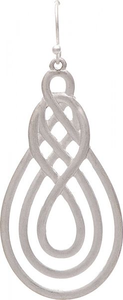 Rain Silver Celtic Infinity Twist Earring E3456S