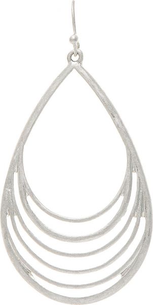 Rain Silver Ladder Lines Teardrop Earring E3999S