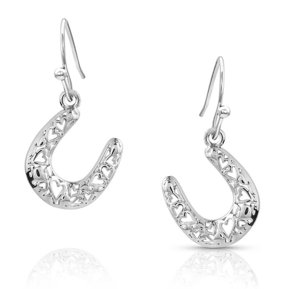 Montana Silversmith Heartfelt Luck Horseshoe Earrings ER5700