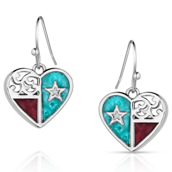 Montana Silversmiths Love For Texas Earrings- ER5818