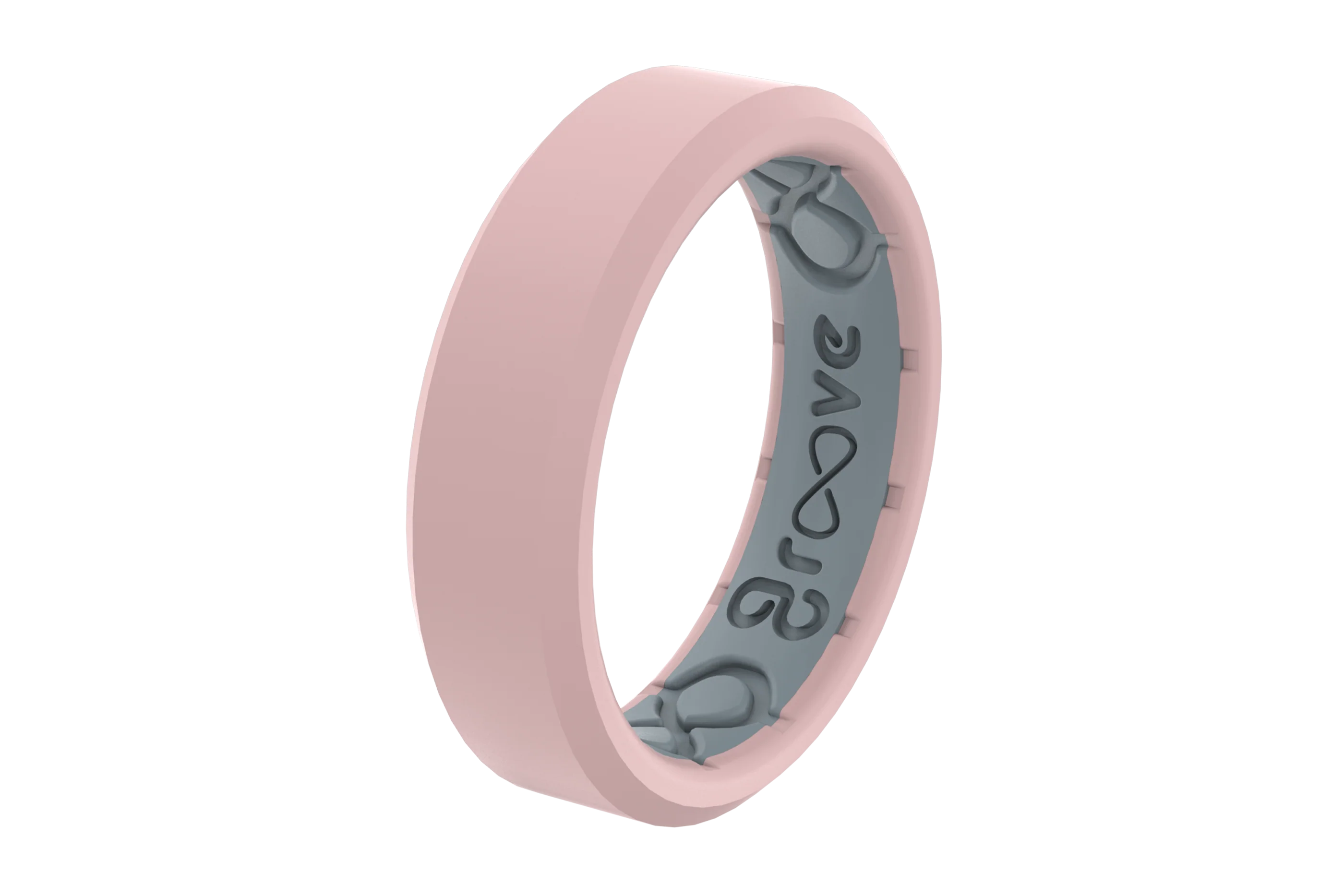 Groove Life Rose Quartz Thin Ring-R7-102