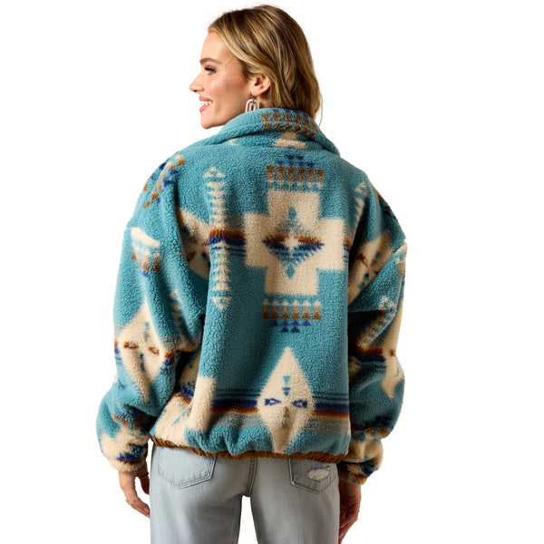 Ariat Ladies Sherpa Blocked Agave Southwest Print Jacket - 10062814