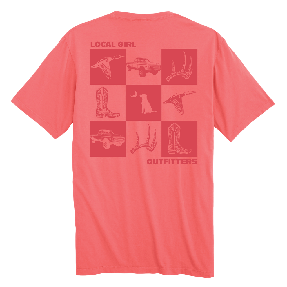 Local Girl Southern Moments T-Shirt - Coral - L5100118-COR