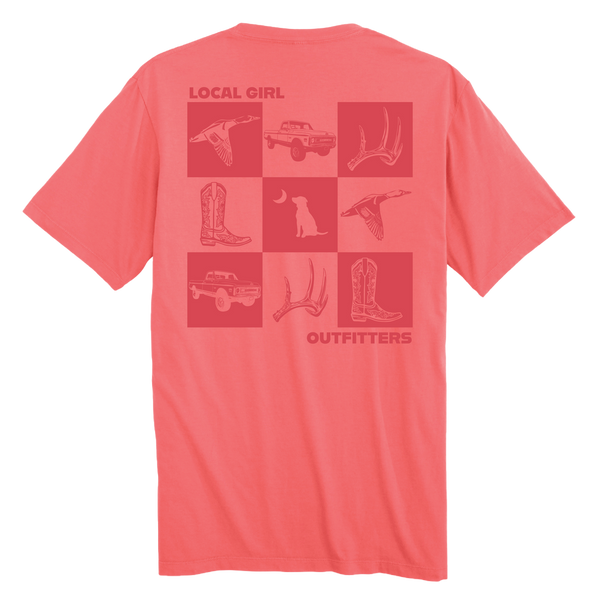 Local Girl Southern Moments T-Shirt - Coral - L5100118-COR