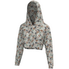 Local Girl Velvet Fleece Cropped Hoodie - Forest Camo Flora - L5130016-FCF