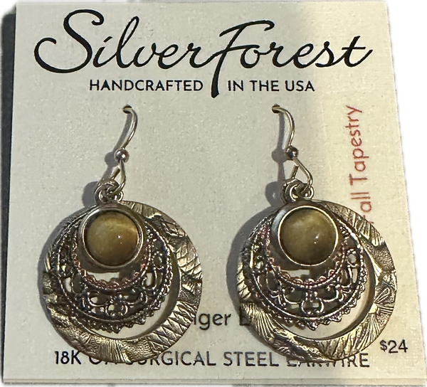 Silver Forest Trio of Circles - E-9957D