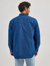 Men's Wrangler Flannel Lined Work Denim Shirt - 112367727