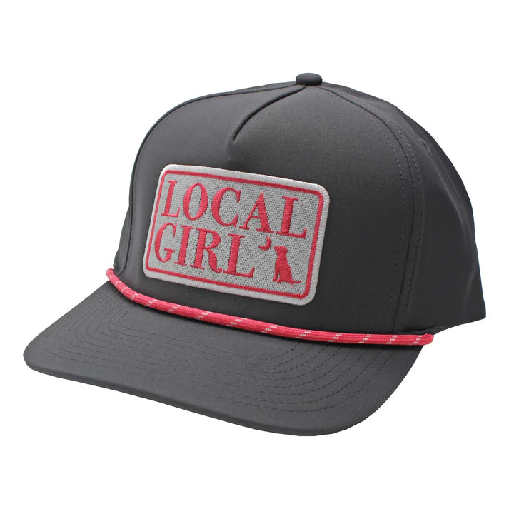 Local Girl Bodoni Badge Rope Hat - Charcoal - L5300015-CHA