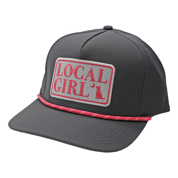 Local Girl Bodoni Badge Rope Hat - Charcoal - L5300015-CHA