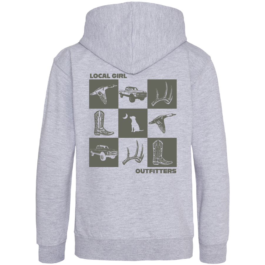 Local Girl Brushwood Hoodie Southern Moments - Heather Gray - L5130050-HTG