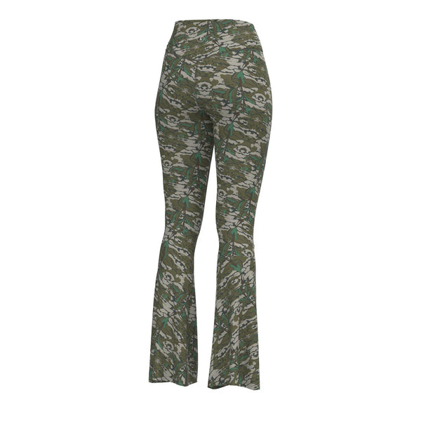 Local Girl Outfitters Flare Leggings - Green Leaf - L5160004-GNL