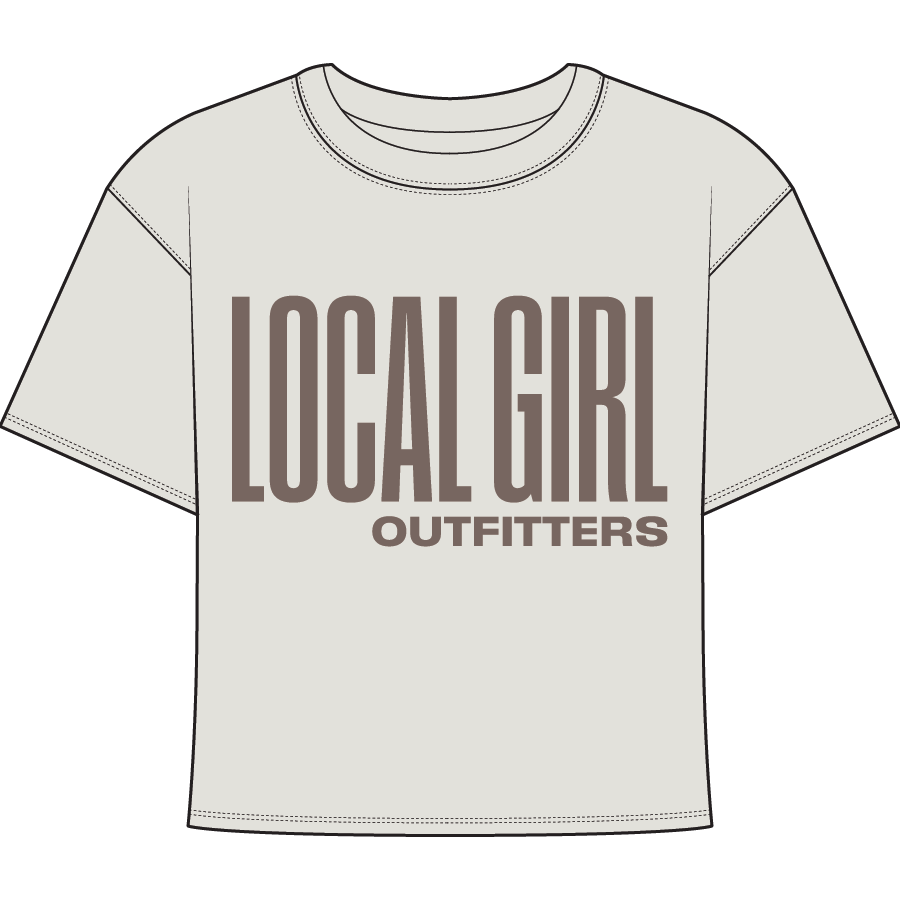 Local Girl Outfitters Graphic Cropped Tee - L5110002-SIL