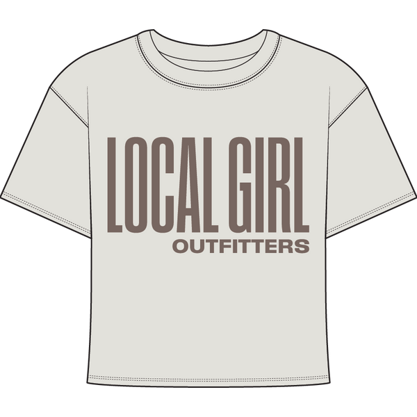 Local Girl Outfitters Graphic Cropped Tee - L5110002-SIL