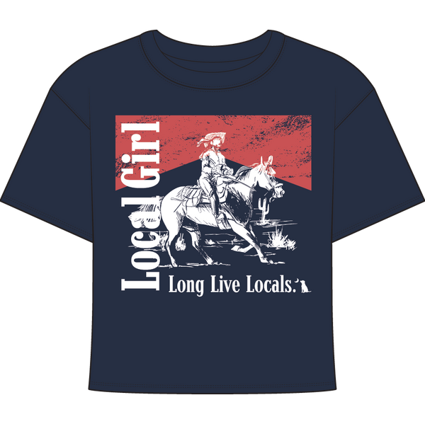 Local Girl Outfitters Graphic Cropped Tee Smoked Cowgirl - L5110006-CNB