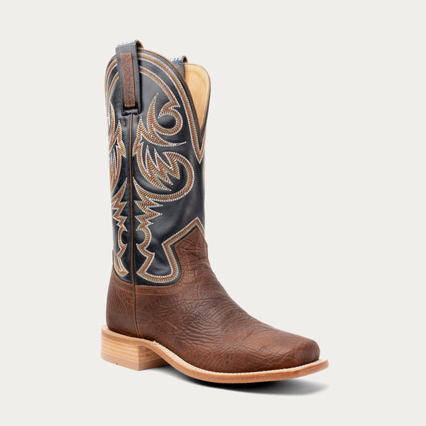 Hyer Mens Brown and Blue Sawyer Western Boot-HM11030