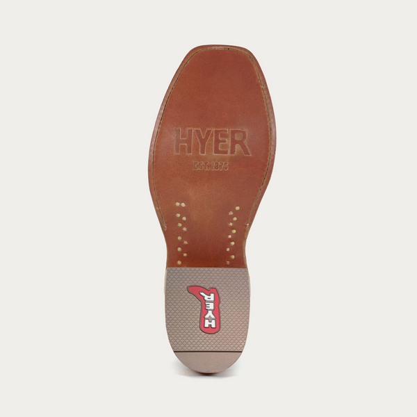 Hyer Mens Chestnut and Egg Plant Roughout Boots-HM12009