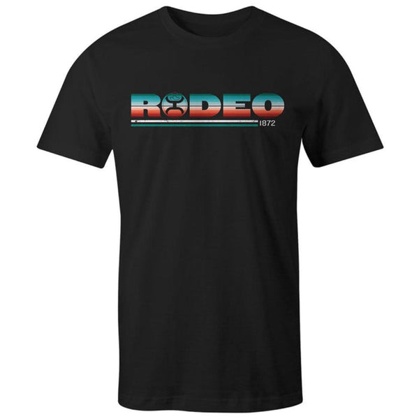Hooey Men's "Rodeo" Black T-Shirt with Serape HT1523BK