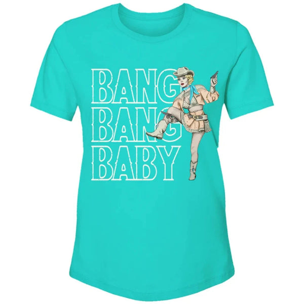 Hooey Ladies "Bang Bang Baby" Turquoise T-shirt- HT1668TQ