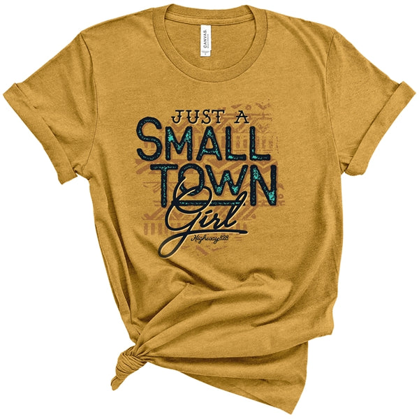 Highway 828 Small Town Girl Front Print Heather Mustard HW221HMU