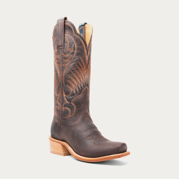 Hyer Ladies Brown and Brown Cutter Toe Boot-HW42016