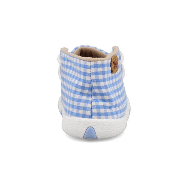 Twisted X Infant Blue and White Gingham Chukka Driving Moc-ICA0051