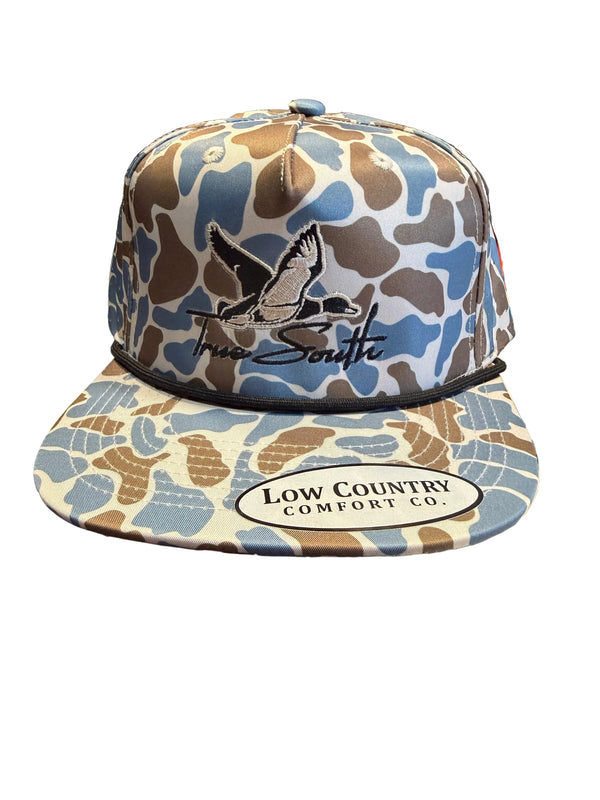 Low Country Duck Camo The South Embroidered Duck Flat Bill Hat