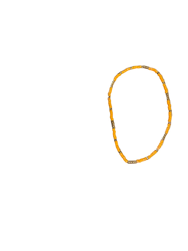 Alex Carol Jewelry Stacker Bracelet with Miyuki Delica Seed Beads - Orange