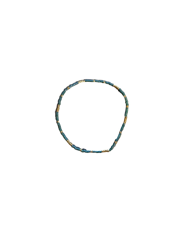 Alex Carol Jewelry Stacker Bracelet with Miyuki Delica Seed Beads - Turquoise