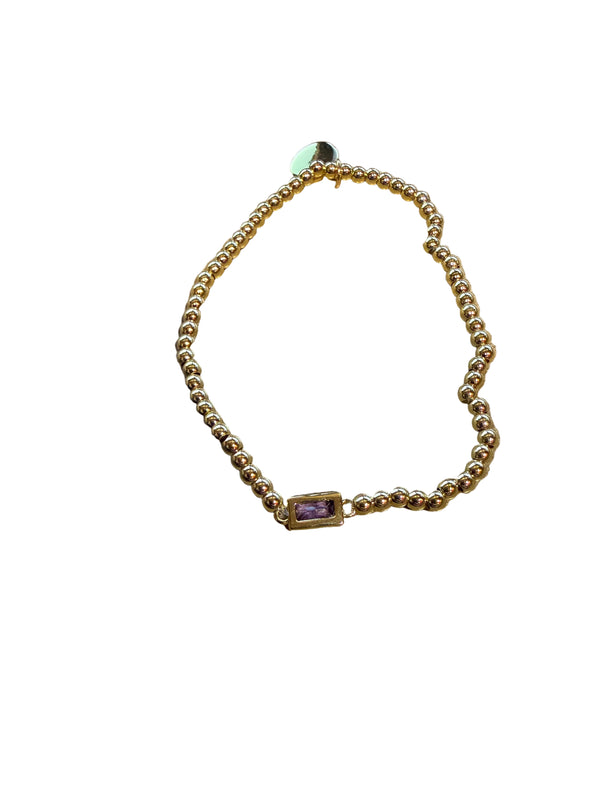Alex Carol Stacker Gold February Birthstone Bracelet
