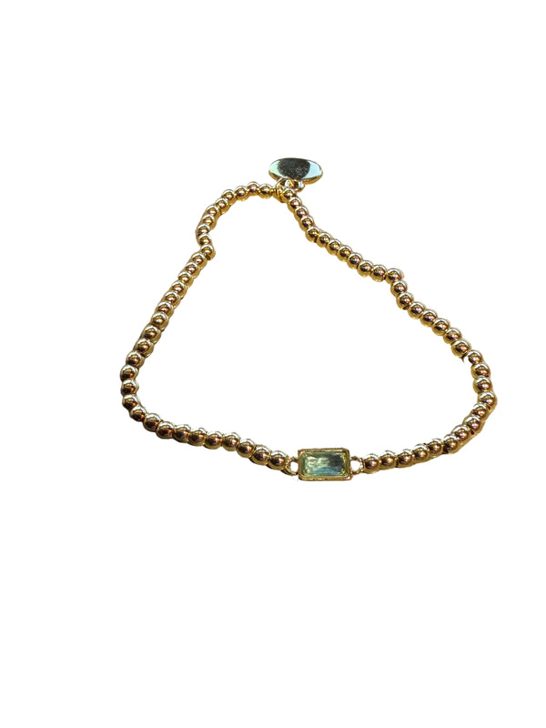 Alex Carol Stacker Gold March Birthstone Bracelet