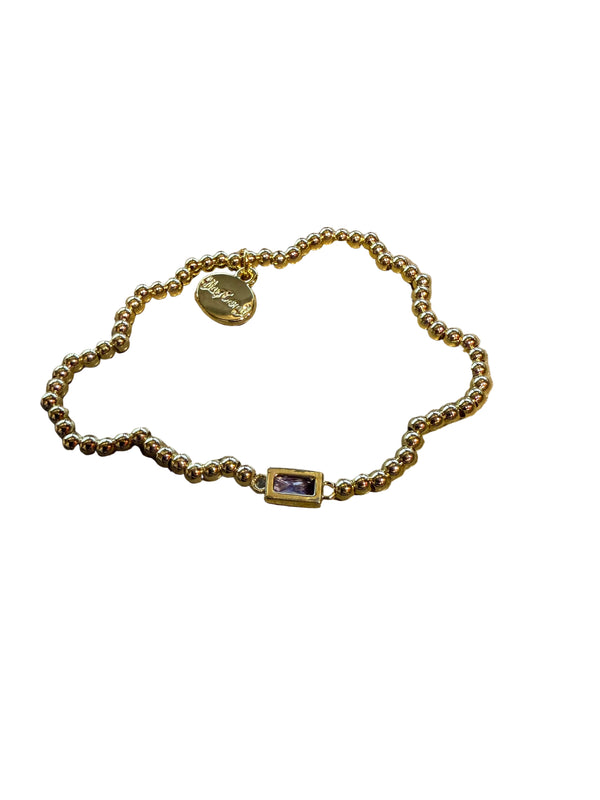 Alex Carol Stacker Gold June Birthstone Bracelet