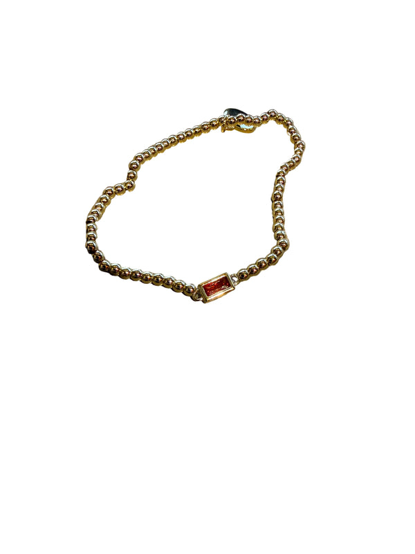 Alex Carol Stacker Gold July Birthstone Bracelet