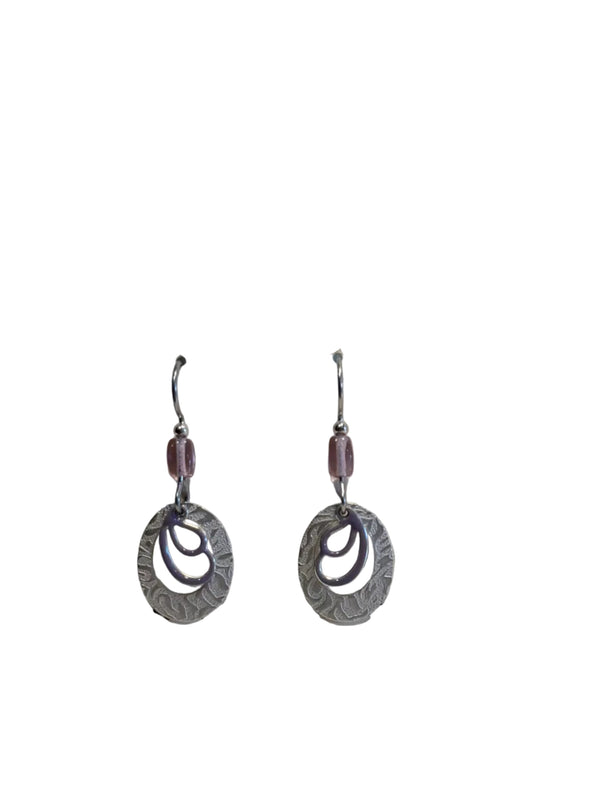 Silver Forest Earring Silver Fun Shape in Shape - NE-2388
