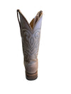 Circle G Ladies Bone Curved Embroidery Pattern Wide Square Toe Boot L6466