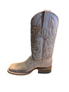 Circle G Ladies Bone Curved Embroidery Pattern Wide Square Toe Boot L6466
