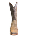 Circle G Ladies Bone Curved Embroidery Pattern Wide Square Toe Boot L6466