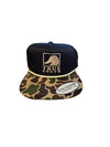 True South Duck Head Black and Camo Ball Cap