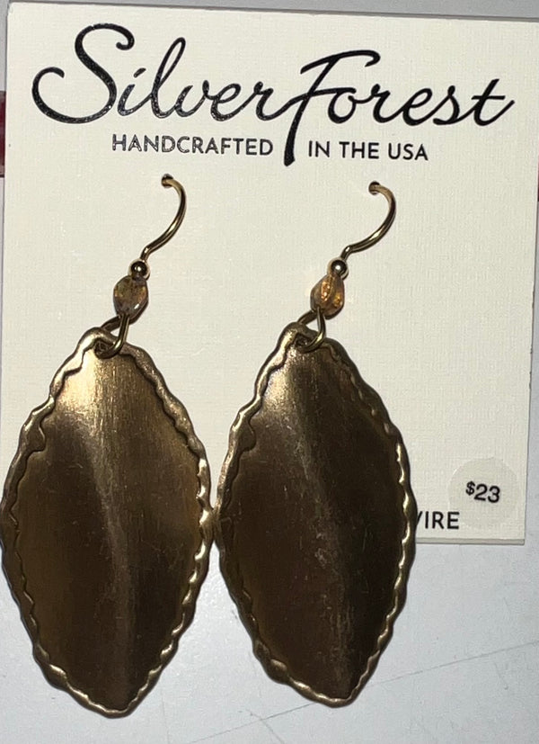 Silver Forest Irregular Frame Earrings-NE-1686