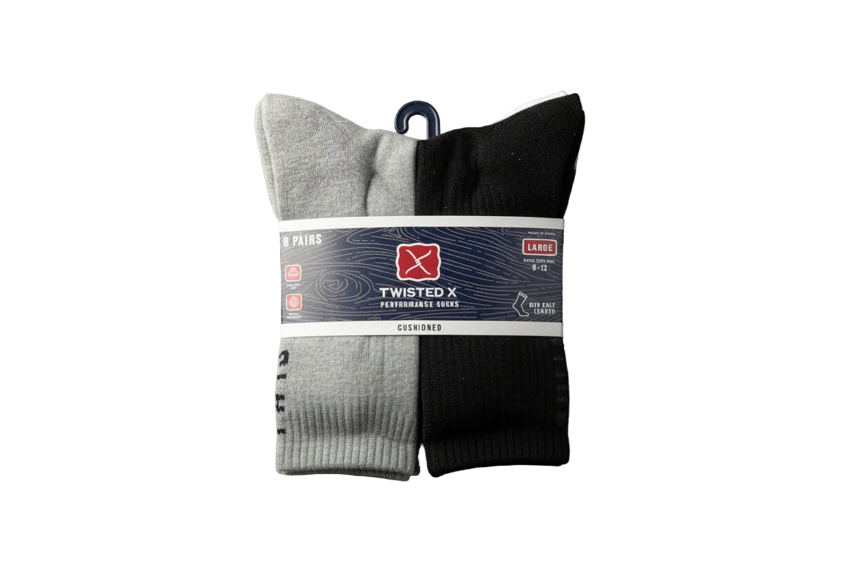 Men's Twisted X 6 Pack Everyday Mid Calf Socks -