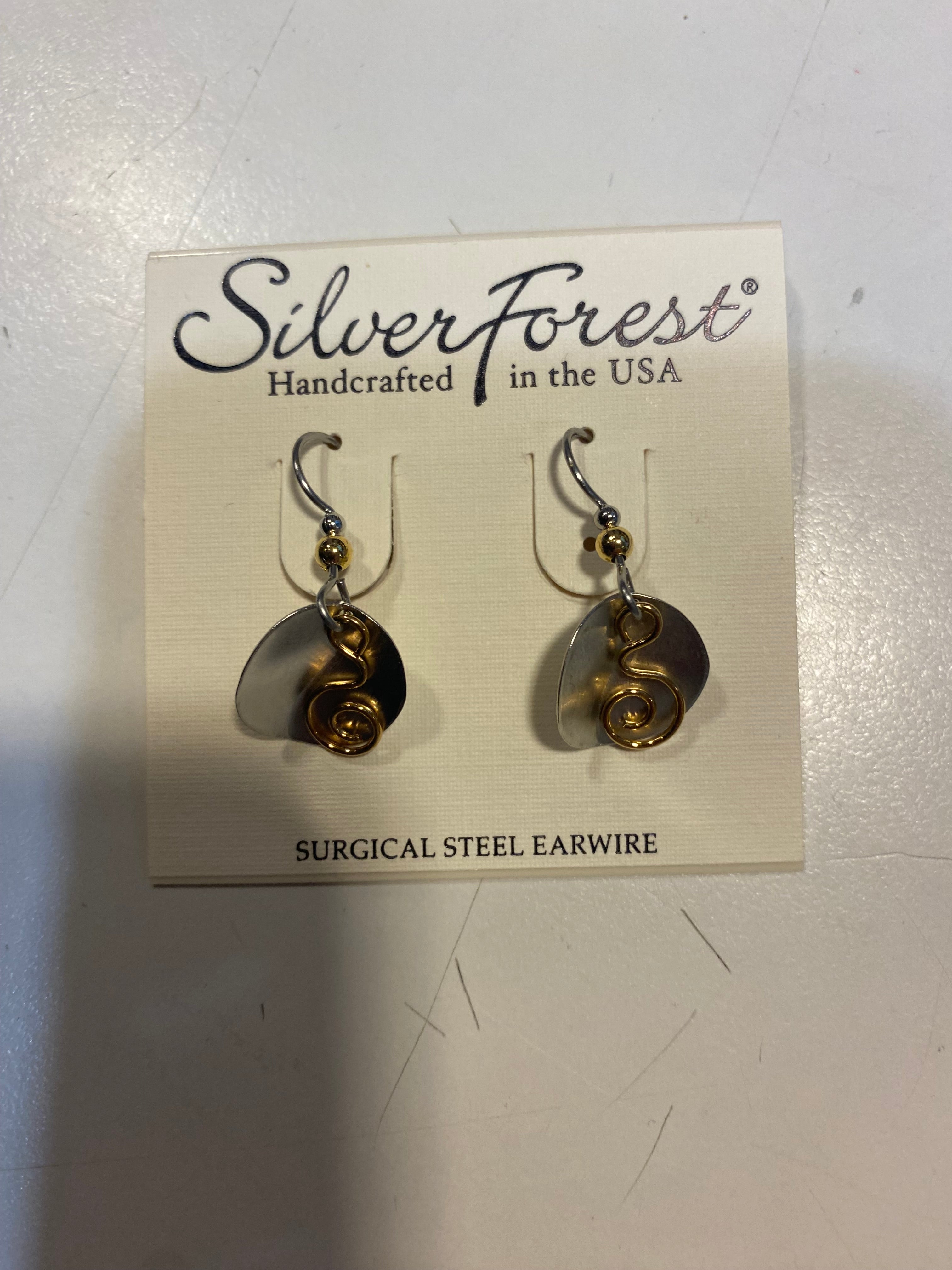 Silver Forest Earring Gold and Silver Coil Earring NE-1455